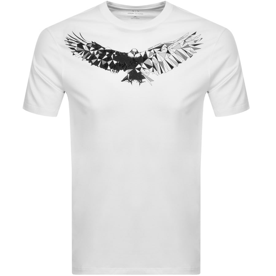 Alternative Image for ProductArmani Exchange Crew Neck Logo T Shirt White1